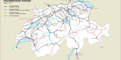 แผนที่ของสวิตเซอร์แลนด์ท่าเรือ