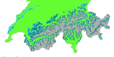 แผนที่ของสภาพอากาศสวิตเซอร์แลนด์