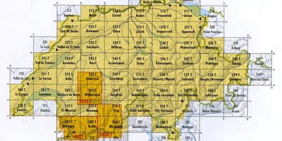 แผนที่ของสวิตเซอร์แลนด์ postcode