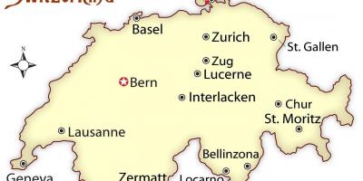 ซูริกสวิตเซอร์แลนด์อยู่บนแผนที่